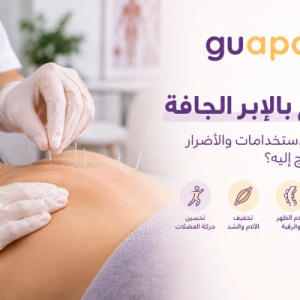 صورة توضيحية لـ العلاج بالإبر الجافة، تعرض استخدام الإبر في العضلات للمساعدة على تخفيف الألم والشد العضلي وتحسين الحركة .